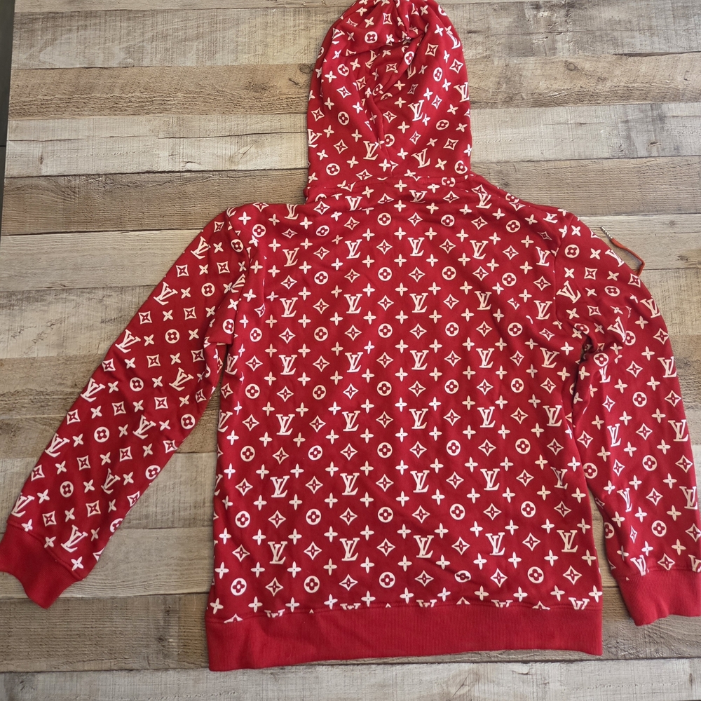 Supreme Red Patterned Hoodie - image 7
